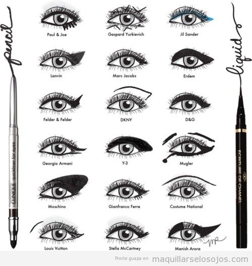 18 formas diferents de dibujar tus ojos con un delineador acuoso