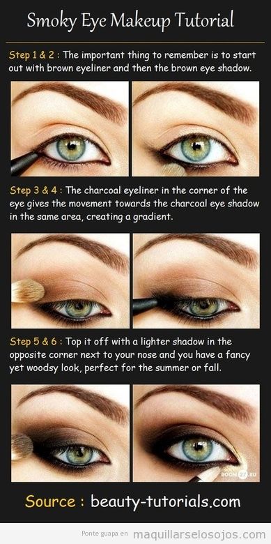 tutorial con fotos paso a paso para pintarse ojos ahumados