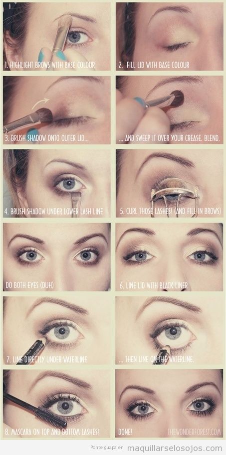Aprender a maquillar ojos efecto ahumado, fácil, paso a paso