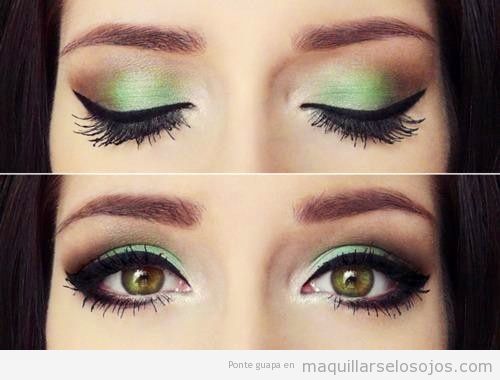  Propuesta de maquillaje de ojos verdes o color miel • Maquillarse los ojos