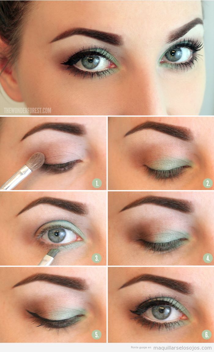 Maquillaje en tonos verdes para verano, paso a paso • Maquillarse los ojos