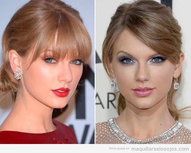 Maquillaje de ojos para chicas de pelo rubio y ojos claros, Taylor Swift