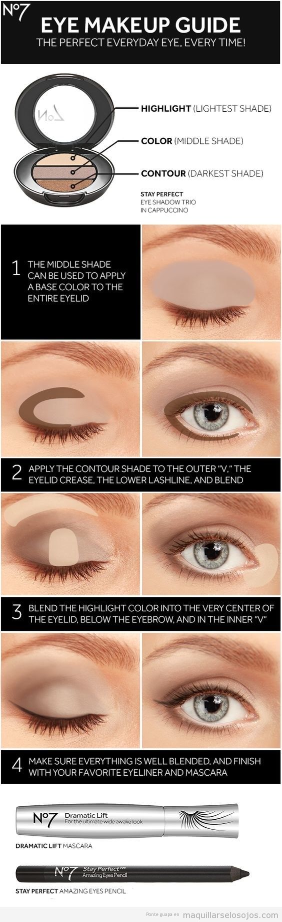 Trucos para aplicar la correcta sombra de ojos en cada zona del párpado