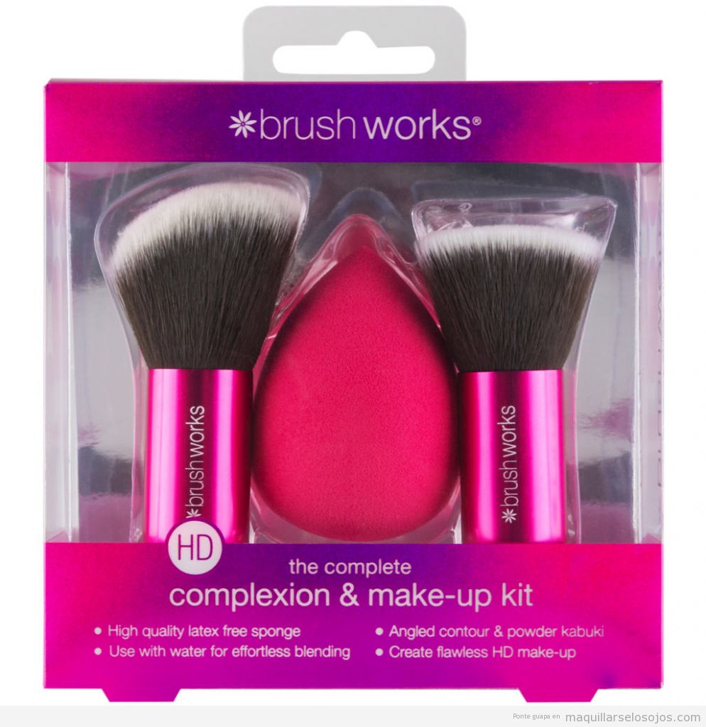 Esponjas y pinceles contouring maquillaje de marca Brush Works baratos, outlet