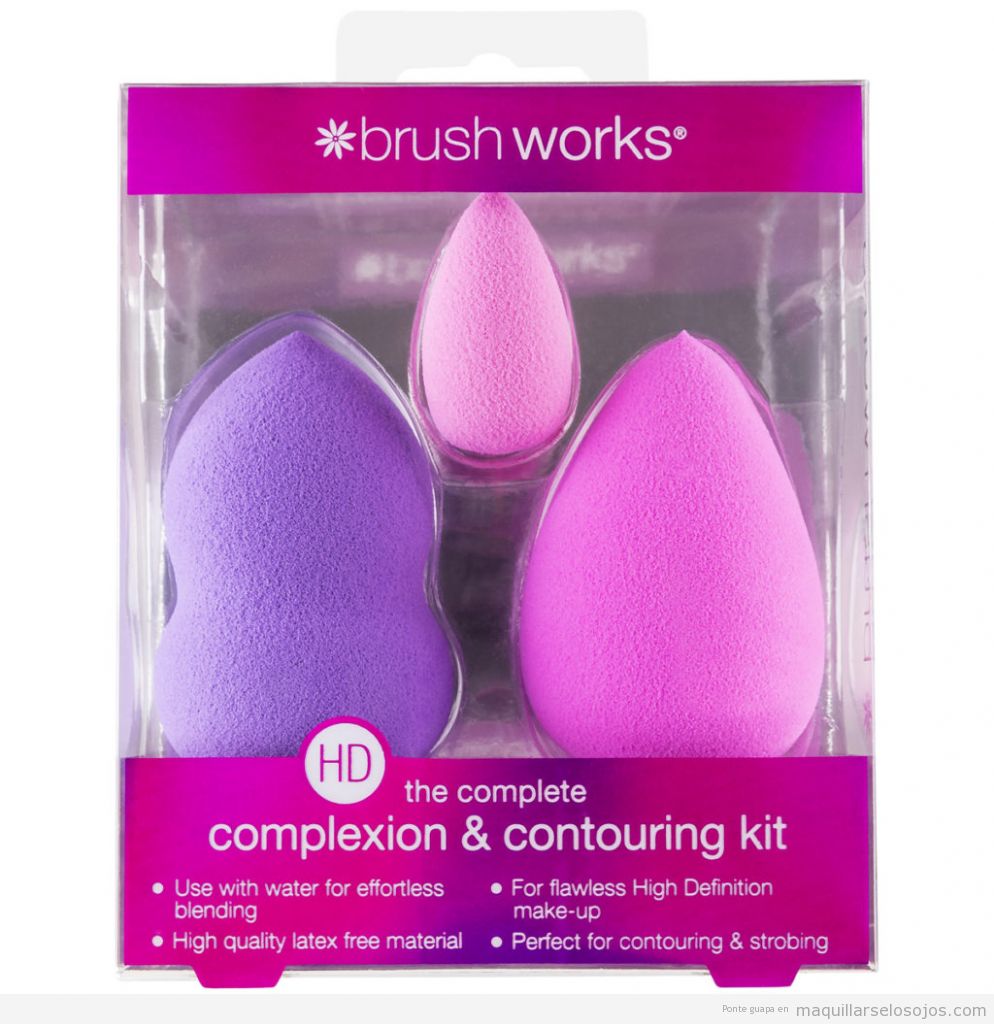 Esponjas contouring maquillaje de marca Brush Works baratos, outlet