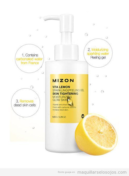 Cosmética coreana exfoliante Vita Lemon de Mizon