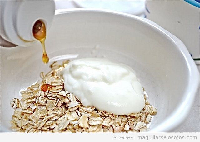 Mascarilla facial casera de avena y yogur