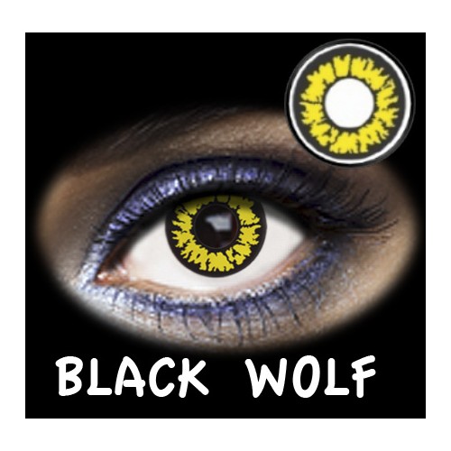 Lentillas de fantasía amarillas black wolf